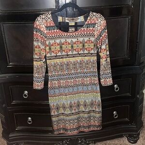 Ella Blue Bohemian Style Dress with Cut Out Detail in the back